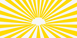 黄色手绘太阳光芒素材