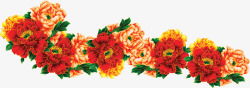 彩色牡丹花从国庆素材