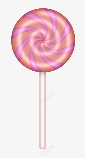 粉色带波浪形线条的棒棒糖png免抠素材_88icon https://88icon.com 棒棒糖 波浪 玫红 粉色 线条 螺旋