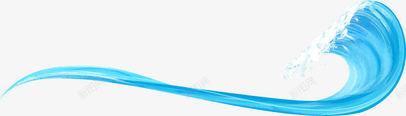 蓝色清新波浪png免抠素材_88icon https://88icon.com 夏日旅行 波浪 海浪 清新 蓝色 装饰图案免抠PNG