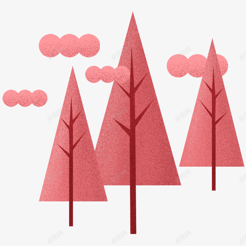 卡通手绘粉色的树木png免抠素材_88icon https://88icon.com 创意 动漫动画 卡通手绘 简约 粉色的树木 美丽的树