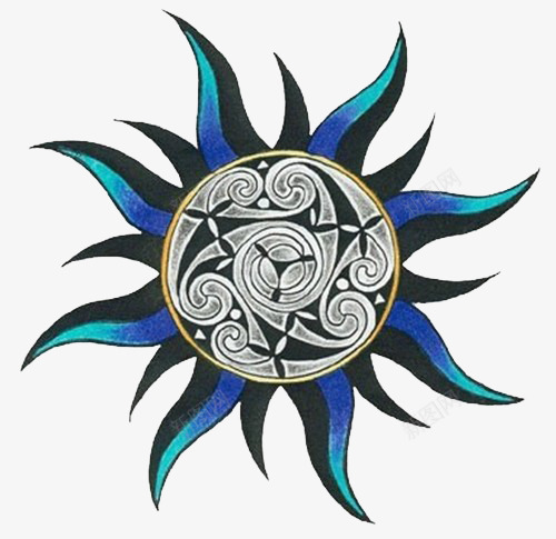 彩绘创意太阳png免抠素材_88icon https://88icon.com 创意 彩绘 纹身 臂贴 装饰
