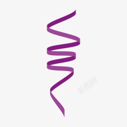 紫色竖行螺旋庆祝彩带素材