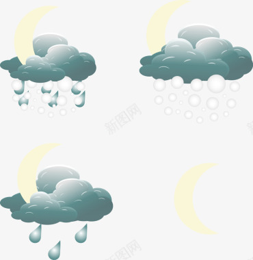 下雨下雨天天气图标图标