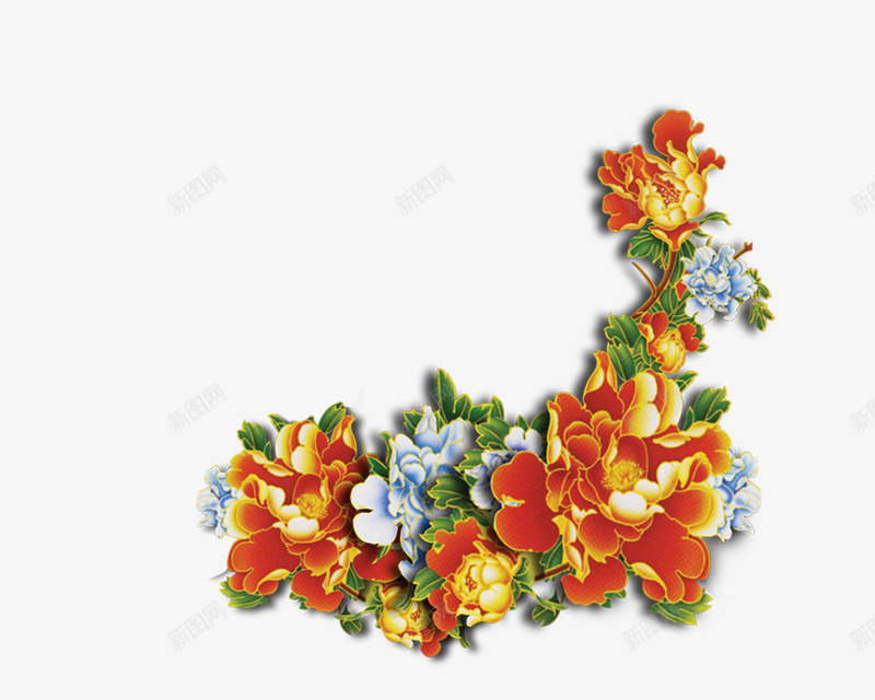 春节装饰牡丹花png免抠素材_88icon https://88icon.com 春节素材 春节高清素材 牡丹花免抠图素材 装饰高清素材