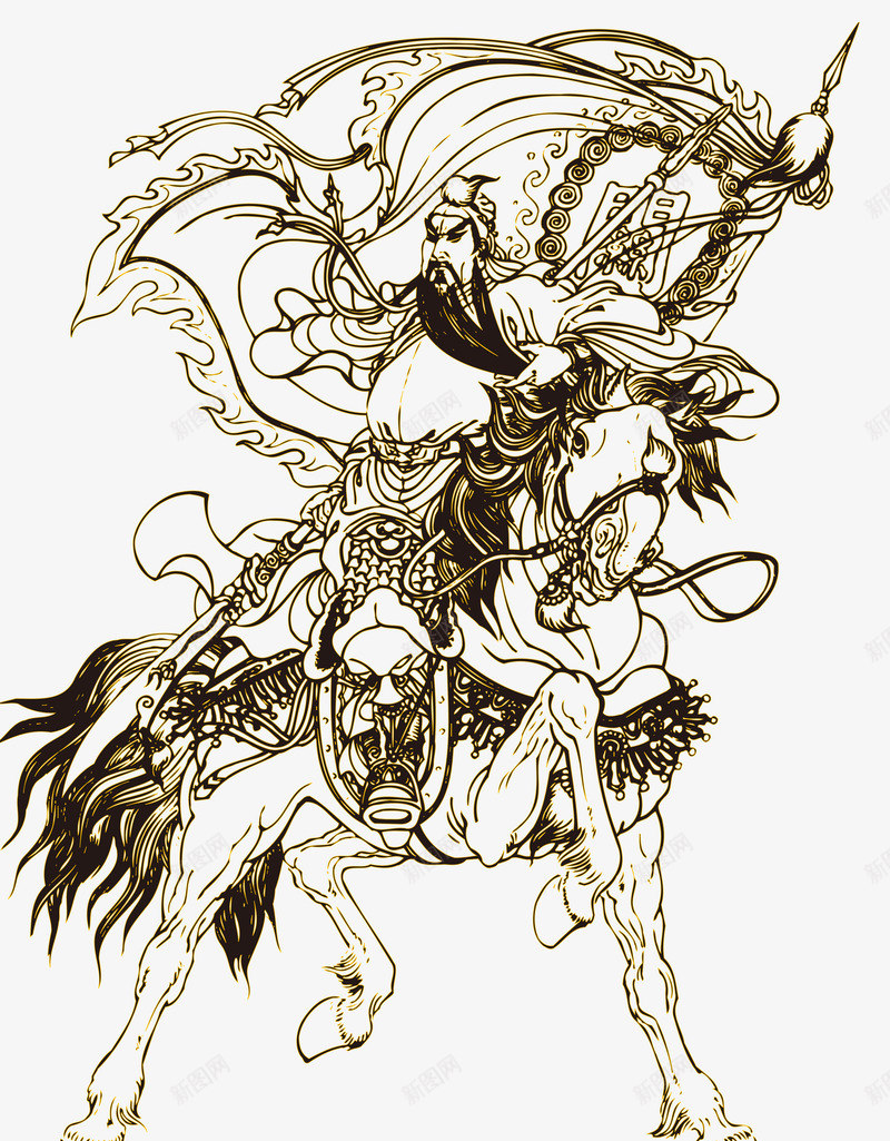 手绘古典人物肖像png免抠素材_88icon https://88icon.com 人物 古典 古朴 孔孟 忠义 手绘 服装 民族 白描 素描 装饰