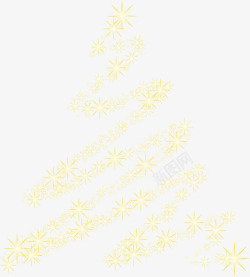 圣诞节黄色圣诞树素材