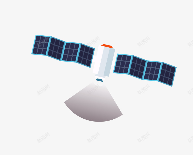 人造卫星png免抠素材_88icon https://88icon.com 人造卫星 太阳能 太阳能帆板 矢量素材