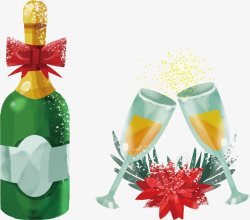 新年派对庆祝喝酒矢量图素材