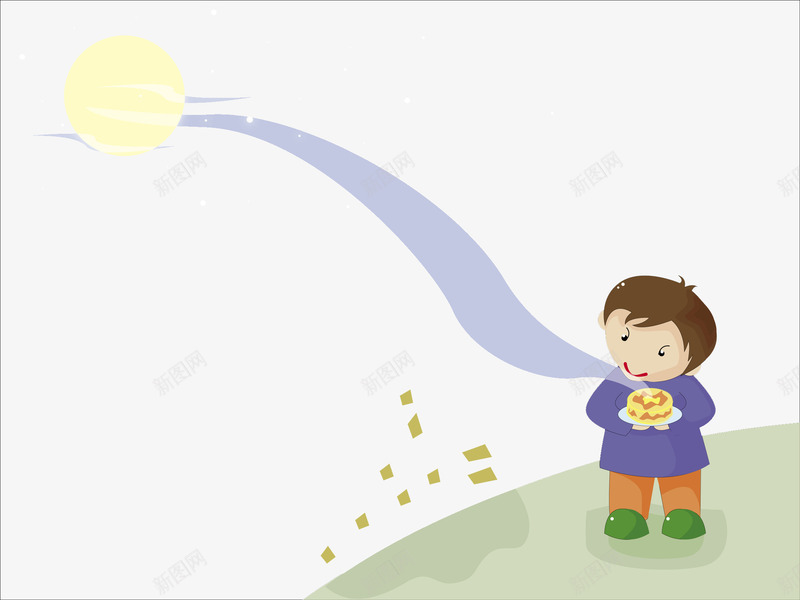 吃月饼的男孩png免抠素材_88icon https://88icon.com 中秋节 卡通 孩子 小孩 手绘 月亮 月饼 男孩