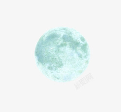 明亮圆月淡蓝色月亮高清图片