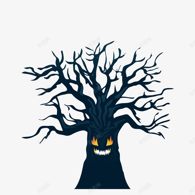 灰色万圣节树木矢量图ai免抠素材_88icon https://88icon.com 万圣节 圆柱 渐变 火焰 灰色 纹理 质感 矢量图