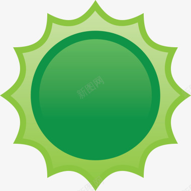 节能环保绿色太阳图标图标