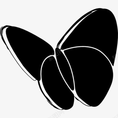 MSN勾勒社会蝴蝶标识图标图标