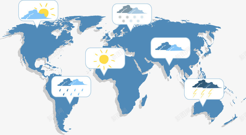 世界地图天气情况png免抠素材_88icon https://88icon.com 世界 地图 天气情况 太阳 晴天 雨天 风雨气温图