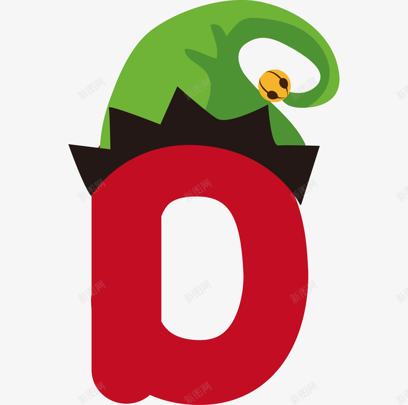 圣诞节创意卡通装饰英文字母Dpng免抠素材_88icon https://88icon.com 创意英文字母 圣诞节庆祝彩色字母 圣诞节日装饰字母D 字体设计 广告设计 英文字母 装饰设计