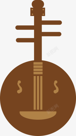 月琴图片月琴中国古典乐器剪影矢量图高清图片