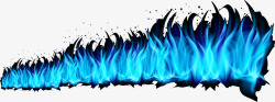 蓝色燃烧火焰素材