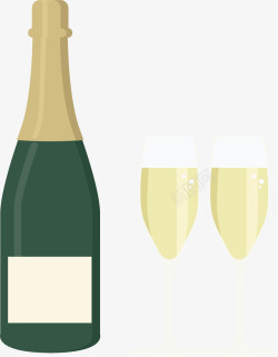节日聚会庆祝香槟矢量图素材