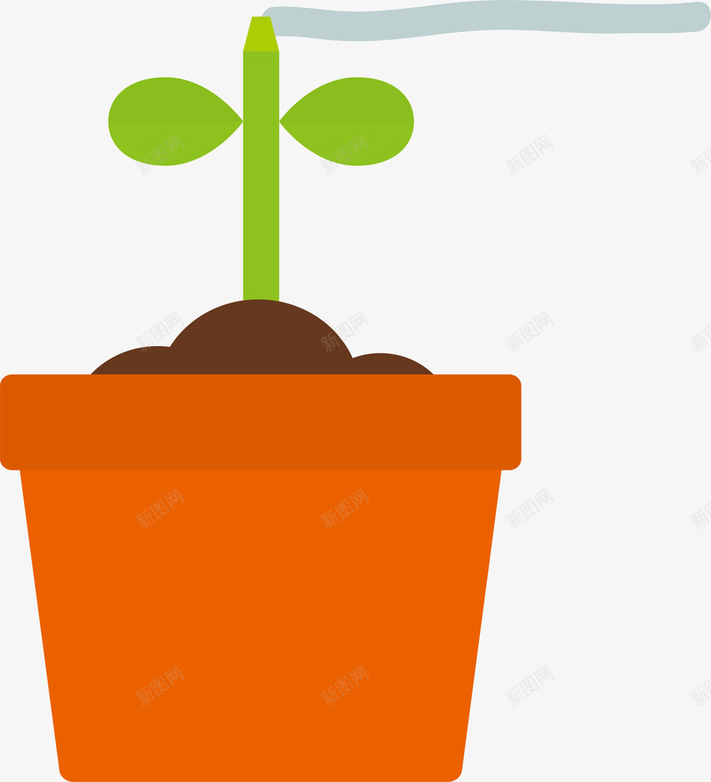 植物生长过程双子叶发芽png免抠素材_88icon https://88icon.com 双子叶发芽 太阳 播种 日照 水壶 浇水 生根发芽 白色花盆 自然规律 褐色花盆 长新叶 阳光