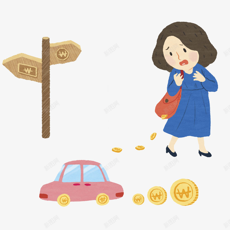 散落的金币png免抠素材_88icon https://88icon.com 书包 女人 小汽车 指路牌 迷失的 遗漏的 金币