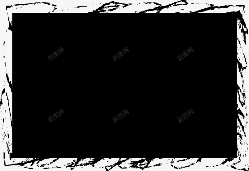 黑色笔刷效果装饰框矢量图eps免抠素材_88icon https://88icon.com 矢量素材 笔刷 黑板 黑色笔刷 矢量图