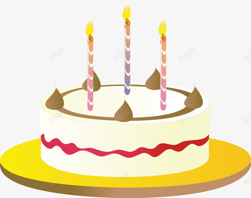 生日大蛋糕矢量图ai免抠素材_88icon https://88icon.com 庆祝 生日 生日蛋糕 蛋糕 矢量图