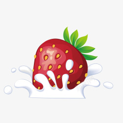 牛奶草莓素材