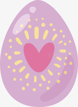 紫色彩蛋插画矢量图素材