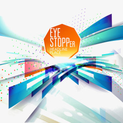 蓝色光效图案素材