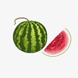 水彩西瓜素材