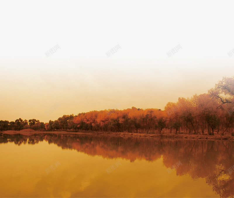 夕阳下的湖水png免抠素材_88icon https://88icon.com 湖 湖水 美丽 美景 西湖