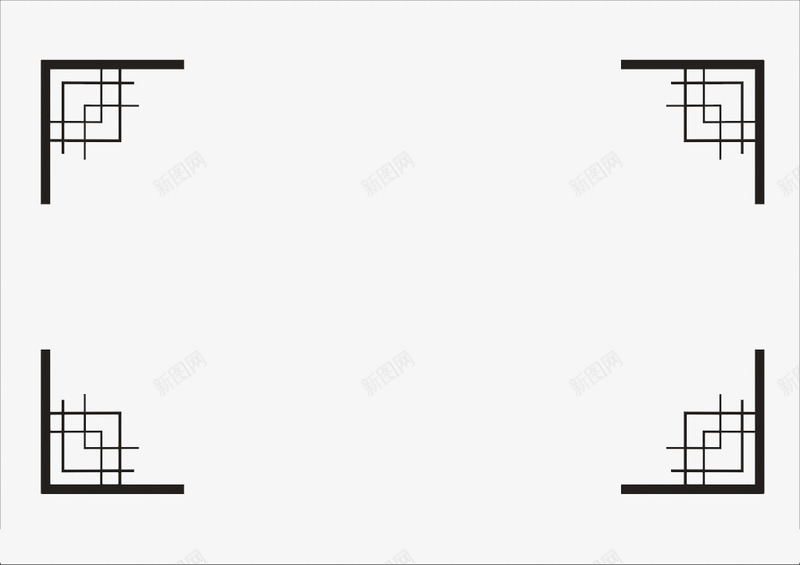 黑色中国风边框png免抠素材_88icon https://88icon.com 中国风线框 古典 四角线框 线框 花边 黑色