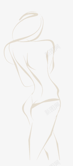 简笔画女人背影png免抠素材_88icon https://88icon.com 女人 简笔 背影