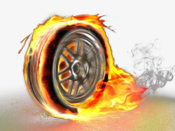 有质感的火焰轮胎元素素材