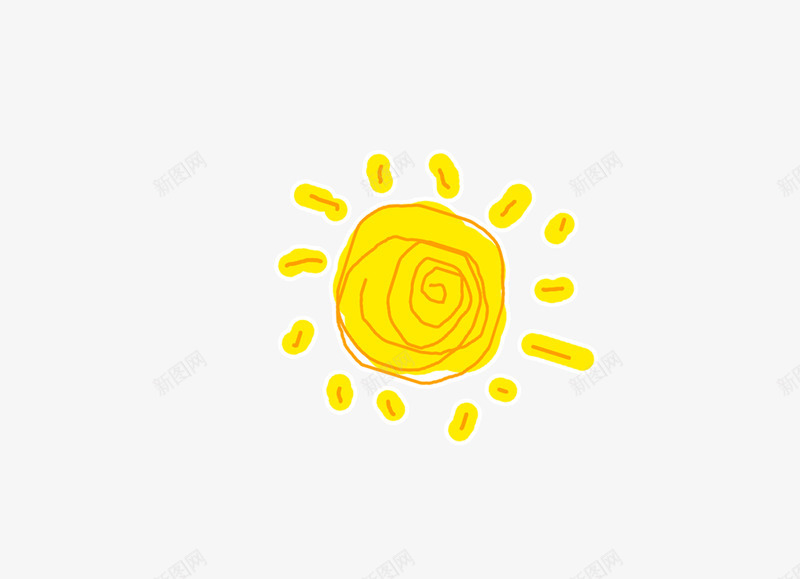 太阳png免抠素材_88icon https://88icon.com 卡通 太阳 手绘 暖和 黄色