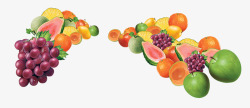 两串新鲜水果葡萄素材