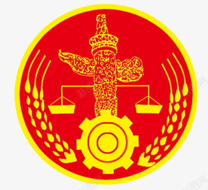 徽章红色天枰徽标图标图标