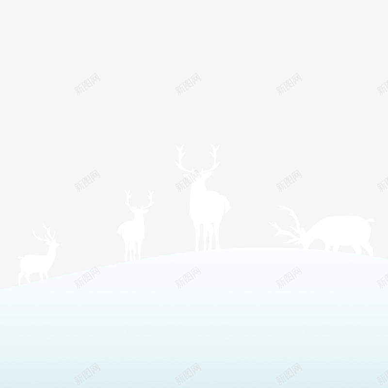 白色圣诞麋鹿动物png免抠素材_88icon https://88icon.com 光泽 动物 圣诞 天气 寒冷 庆祝 白色 质感 雪地