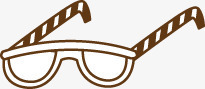 可爱卡通手绘眼镜太阳镜图标图标