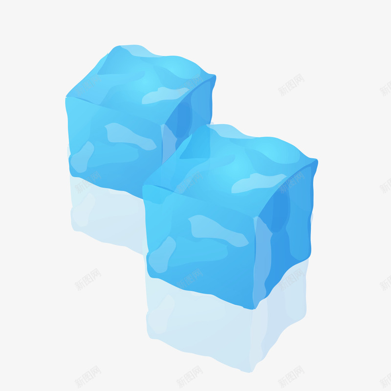 手绘蓝色冰块png免抠素材_88icon https://88icon.com 冰块 手绘冰块 蓝色 蓝色冰块