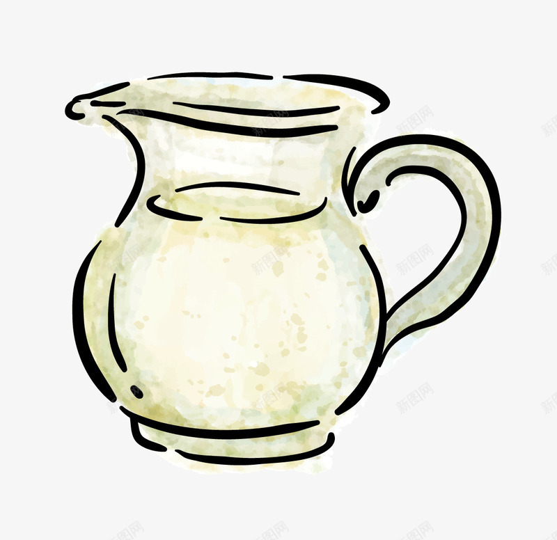 彩绘牛奶食谱矢量图eps免抠素材_88icon https://88icon.com 彩绘 牛奶 白色 食谱 矢量图
