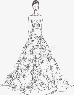 婚纱模特长裙礼服素材