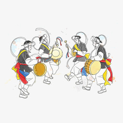韩国传统节日庆祝舞蹈素材