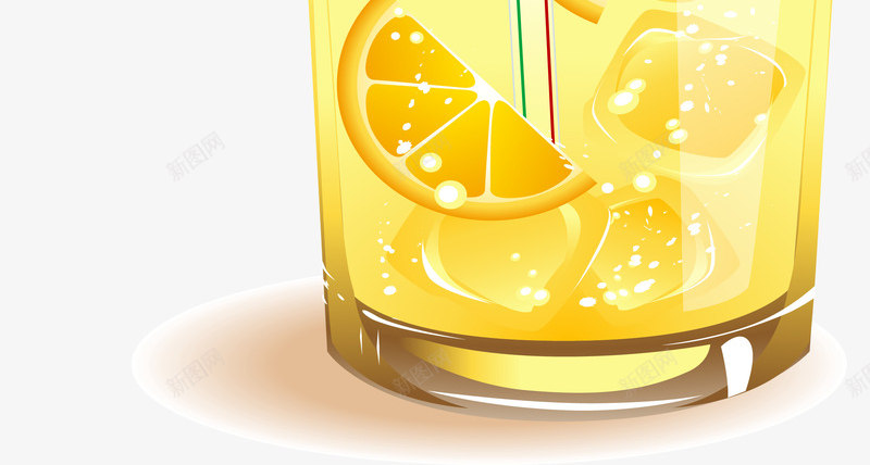 精美装有冰块的柠檬饮品矢量图ai免抠素材_88icon https://88icon.com 冰 冰块 柠檬 精美 结冰 结冰效果 饮品 饮料 矢量图