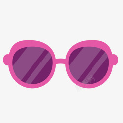 紫色卡通太阳眼镜素材