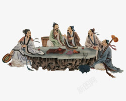 中国风古典人物插图素材