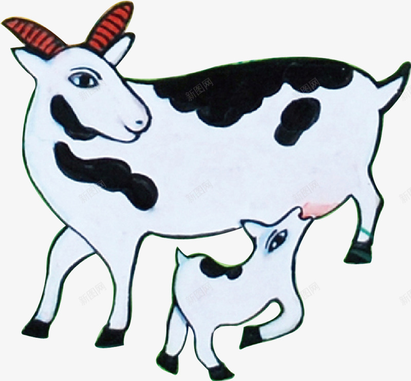 喂奶的牛png免抠素材_88icon https://88icon.com 吃奶 喂奶的牛 奶 小牛 母牛 牛 牛奶
