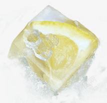 冰块柠檬装饰素材