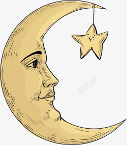 月亮和星星素材